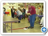 Getting the marsh mellows into your cup, the winner was Kathy.