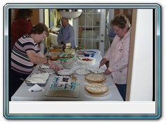 Another shot of the food being laid out